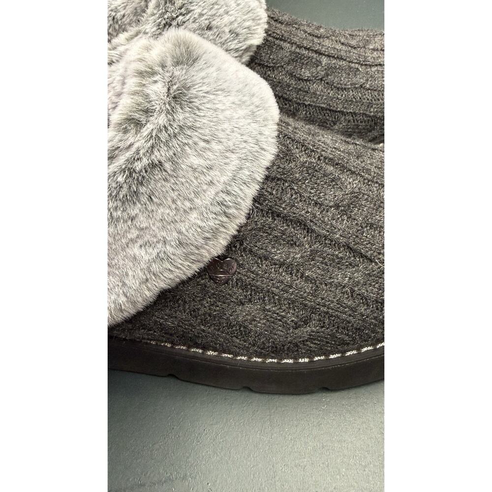 Skechers Bobs Women's Warm Greetings Keepsake Light Slippers Charcoal Size 10 - Picture 3 of 7